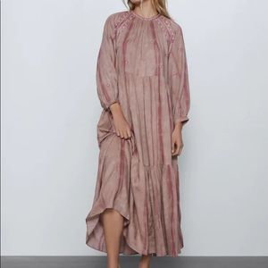 BRAND NEW with Tags Printed Midi Zara Dress